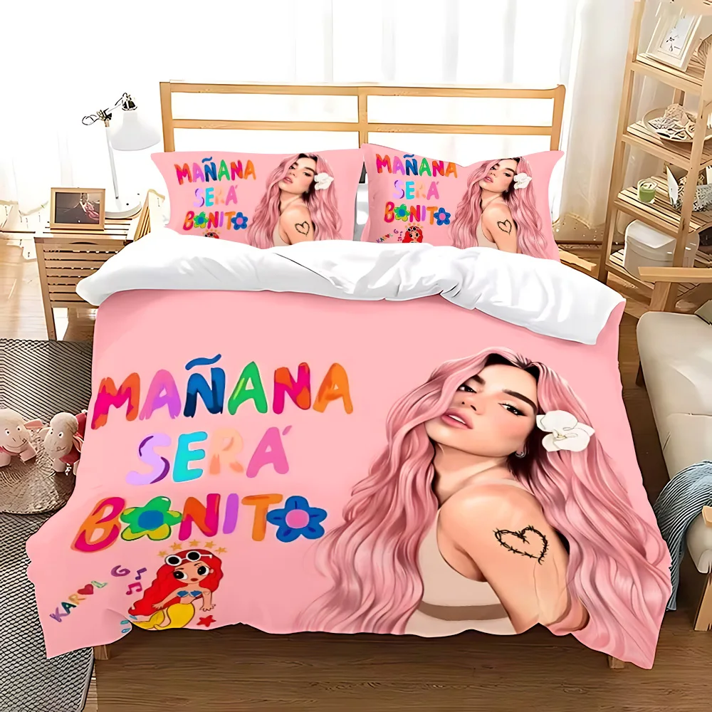 Karol G New Album Cover manana sera bonito bichota Duvet Cover Pillowcase Bedding Set Adult Boy Girl Bedroom Decoration