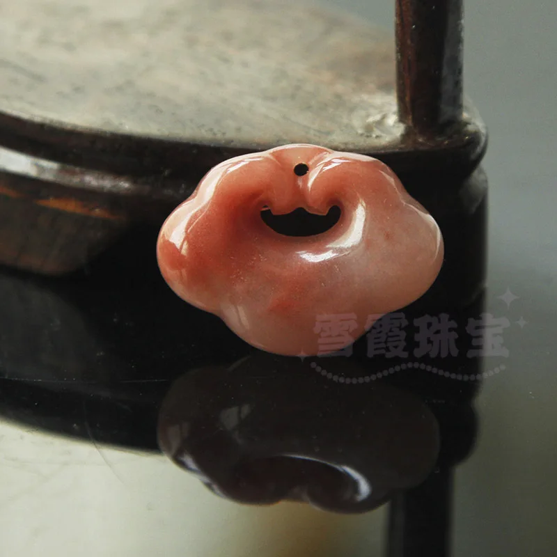 Peach Blossom Brewed Pendant Gold Silk Jade Auspicious Cloud Lock Hanging Ornament