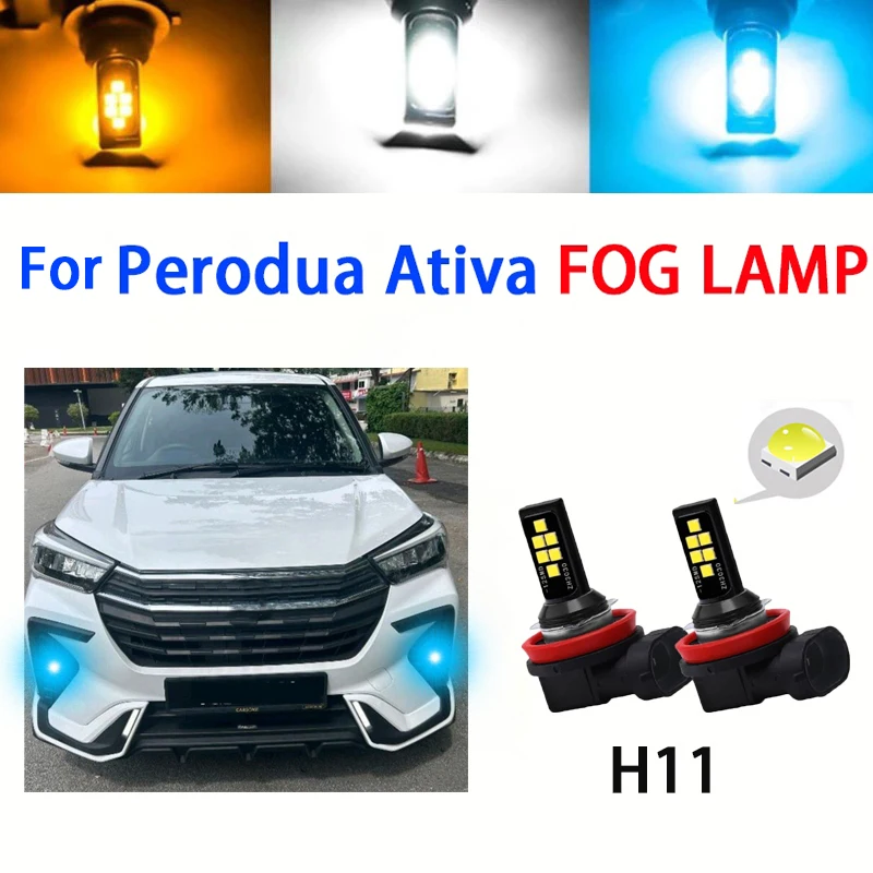 

Fog lamp For PERODUA Ativa FOG lamp LED BULB lamp Spotlight Sport Light Car Halogen Replacement H11