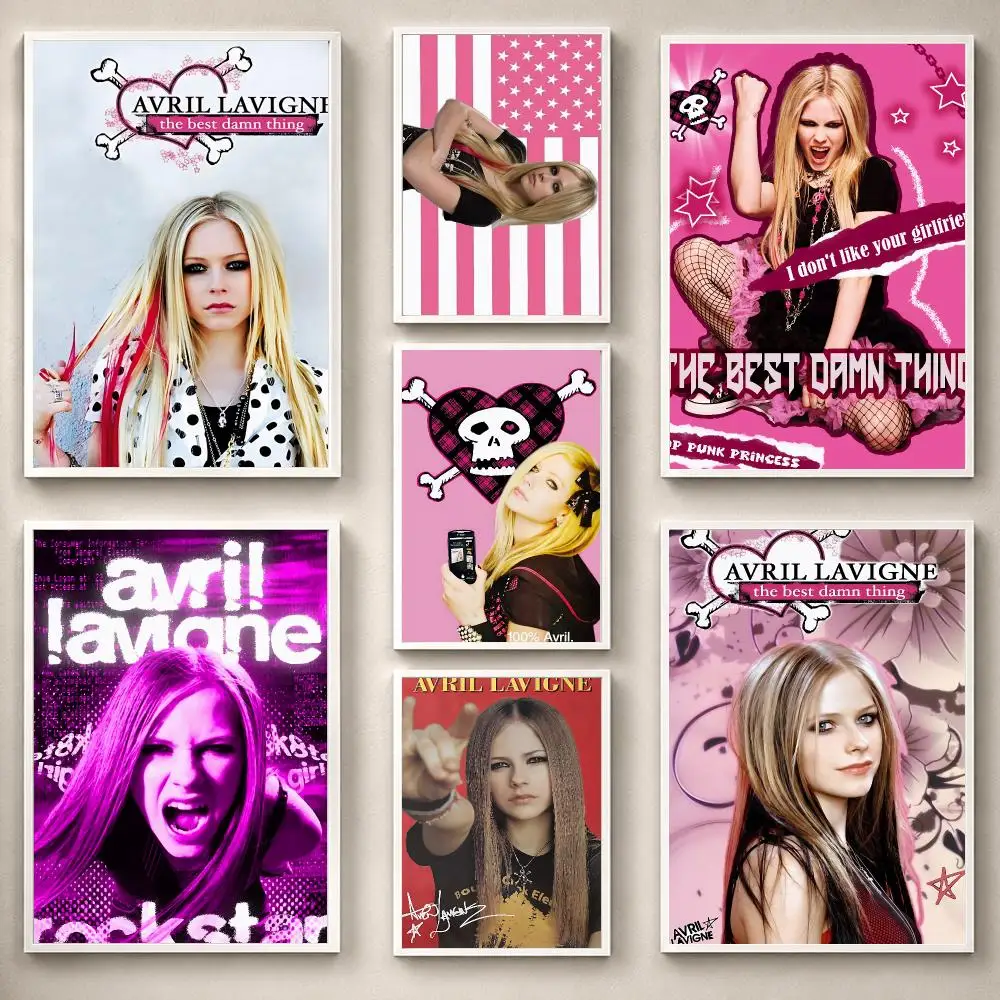 Singer A-Avril Lavigne Poster PP Self-Adhesive Removable HD Waterproof Wall art Suitable Bedrooms Living Rooms Gifts
