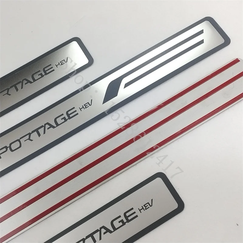 for KIA Sportager Sportage 2007 2008-2023 car Accessories Door sill scuff plates thresholds protector Stickers Welcome Pedal view 4