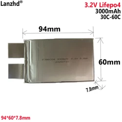 1-12pcs 3.2V Lifepo4 battery 35C 70C starting power supply model airplane Batteries DIY 12V 24V Electric Car 786094