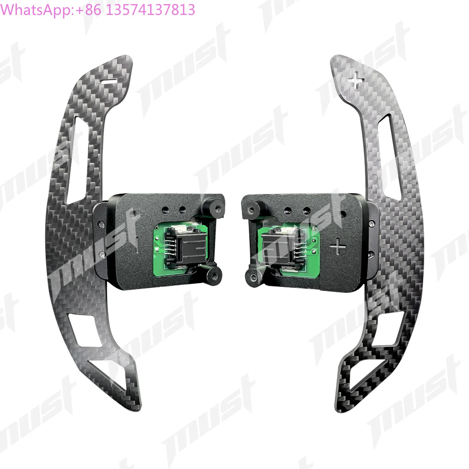 

For Ford 7th Gen Mustang Dark Horse S650 GT GTD 2024 2025 Hollow Design Magnetic Carbon Fiber Paddle Shifter Replacement Parts