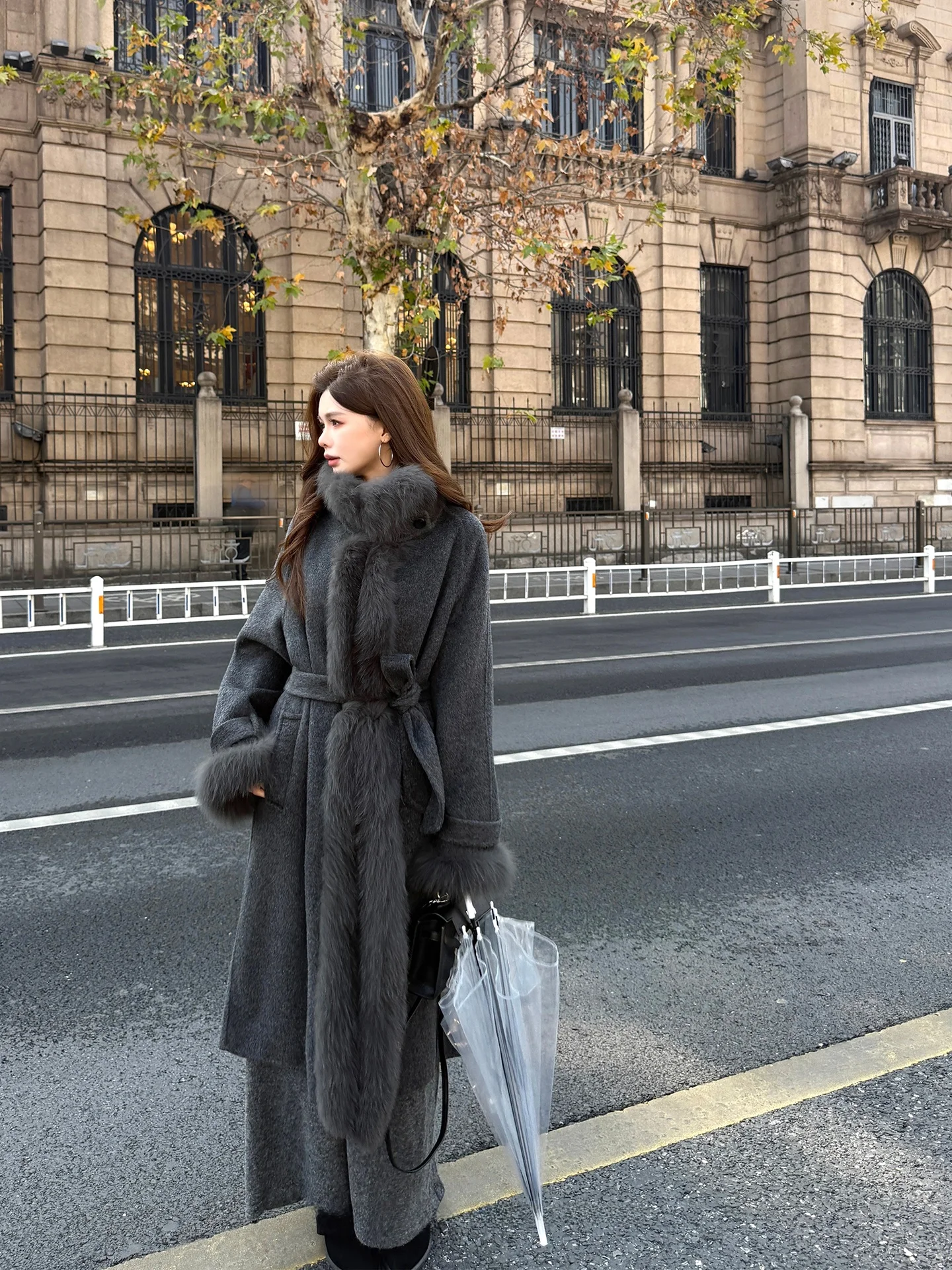 

Женское длинное шерстяное пальто Manchester Aosphere из двусторонней шерсти, в корейском стиле, для повседневной носки, утепленное, весеннее