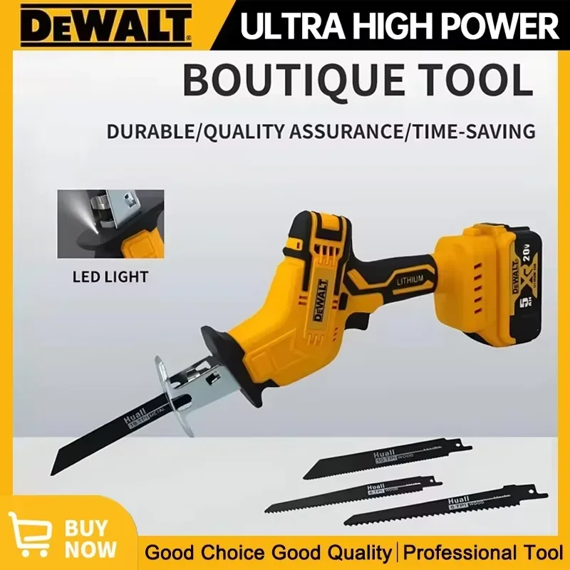 Dewalt 2800RPM Cordless Reciprocating Saw 20V Brushless Electric Saw Multifunctional Metal Wood Pipe Cutting Saw Power Tool