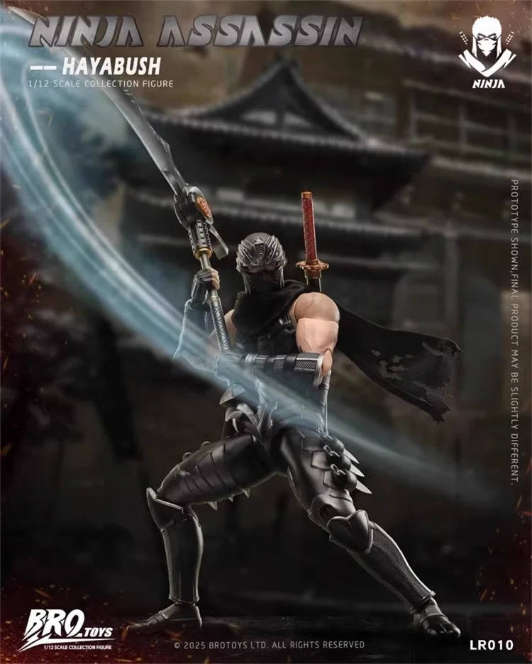 1/12 Scale Ninja Assassin Action Figure 6in
