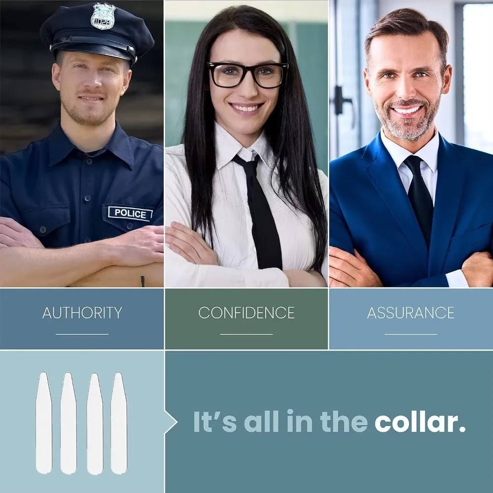 40 шт., противоскользящие жестконы для воротников из нержавеющей стали, магнитные приспособления для воротника-стойки рубашки, инструмент, жестконы для воротника 55-75 мм