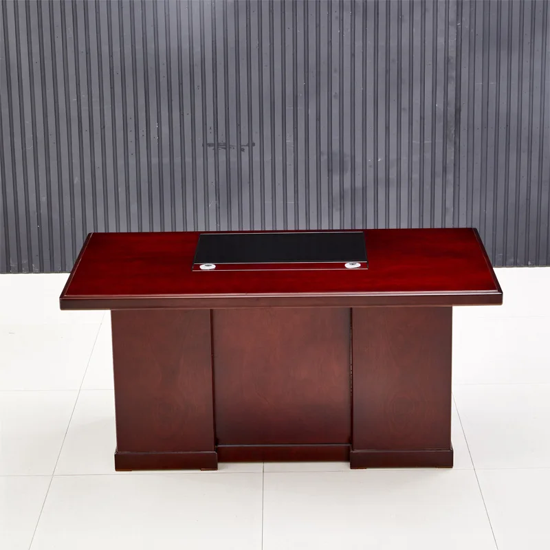 Simple modern pasted solid wood veneer manager supervisor computer desk desk desk single person