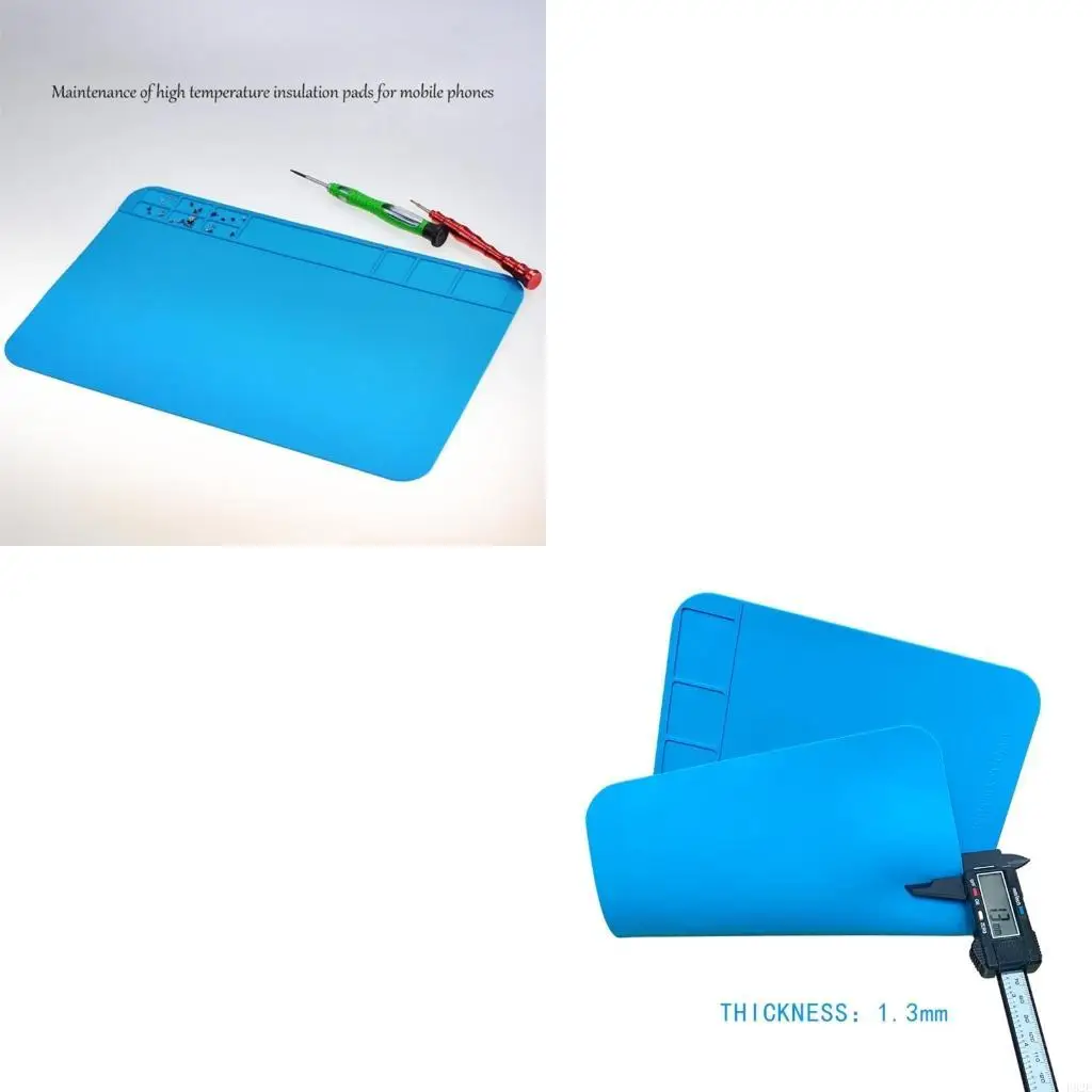 

P82E Insulation Silicone Soldering Repair Mat Heat Resistant Work Pad for Phone