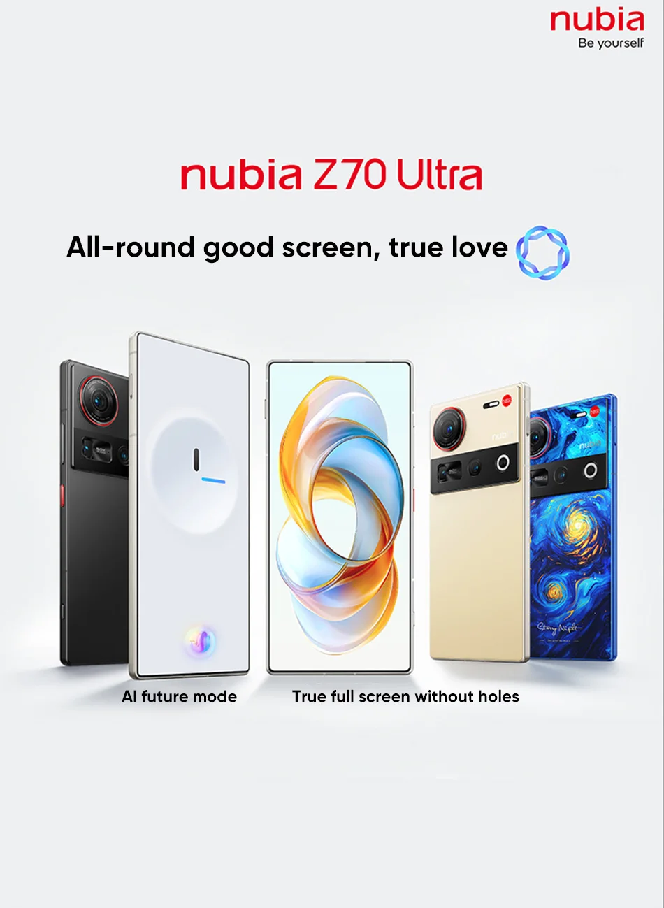 Global Version Nubia Z70 Ultra Smartphone 5G 6.85'' 144Hz Full Display Camera 6150mAh Battery IP68 Waterproof NFC