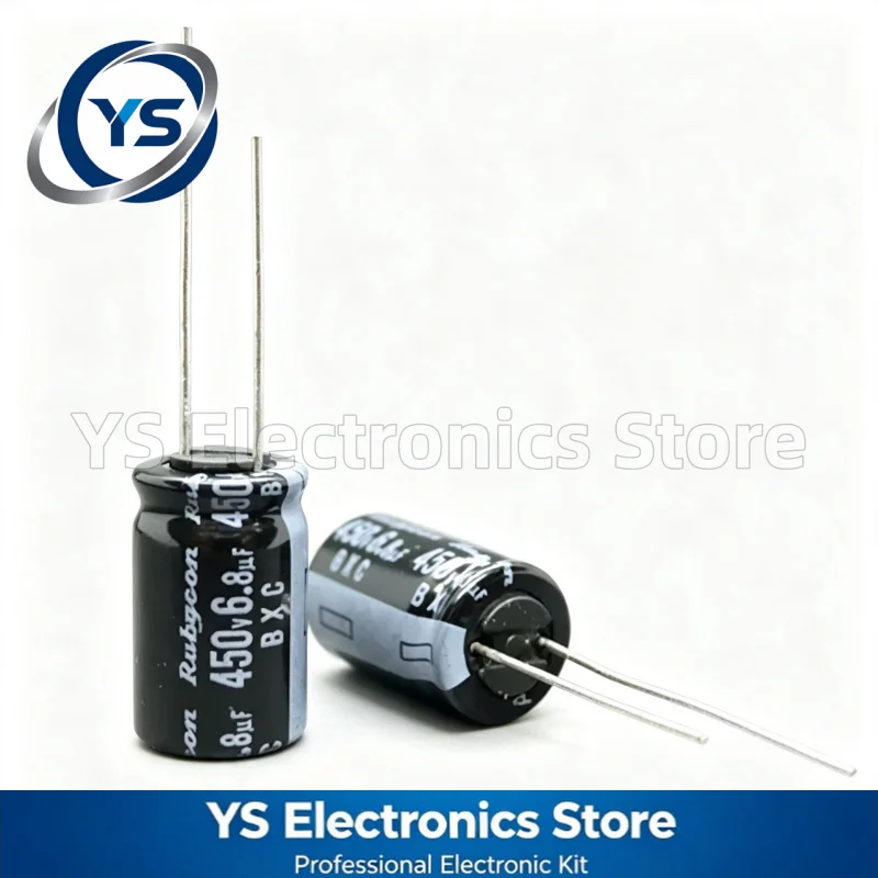 Rubycon BXC Series 450V6.8UF 10x16mm 450BXC6R8MEFC10X16 450V 6.8UF 6.8UF450V Electrolytic Capacitor New Original Capacitors 20%