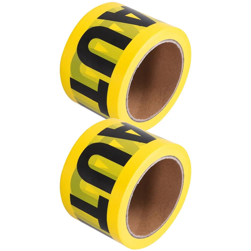 

2pcs Yellow Caution Tape 50M PE Plastic Warning Tapes Supplies Sticker Barricade Construction Safety Party DIY Craft Ornament