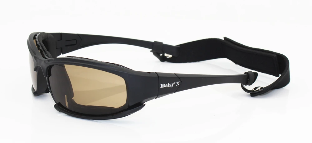 Daisy X7 Brille für Herren, Militär-Sonnenbrille, polarisiert, kugelsicher, für Airsoft, Schießen, Gafas, Rauchglas, Motorrad- und Fahrradbrille – Detail 7