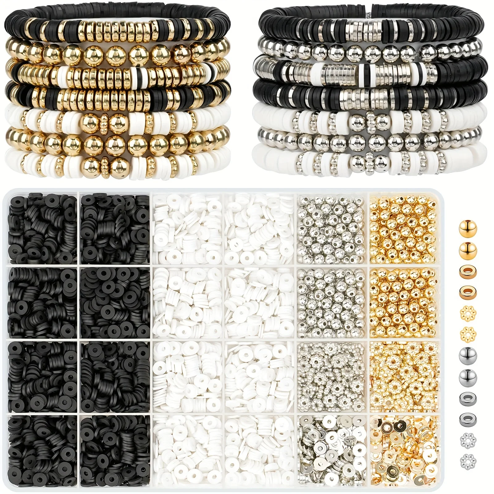مجموعة صنع الأساور DIY، مجموعة صنع المجوهرات الخرزة الذهبية DIY، مجموعة صنع الأساور الساحرة، هدية عيد ميلاد حرفية نسائية