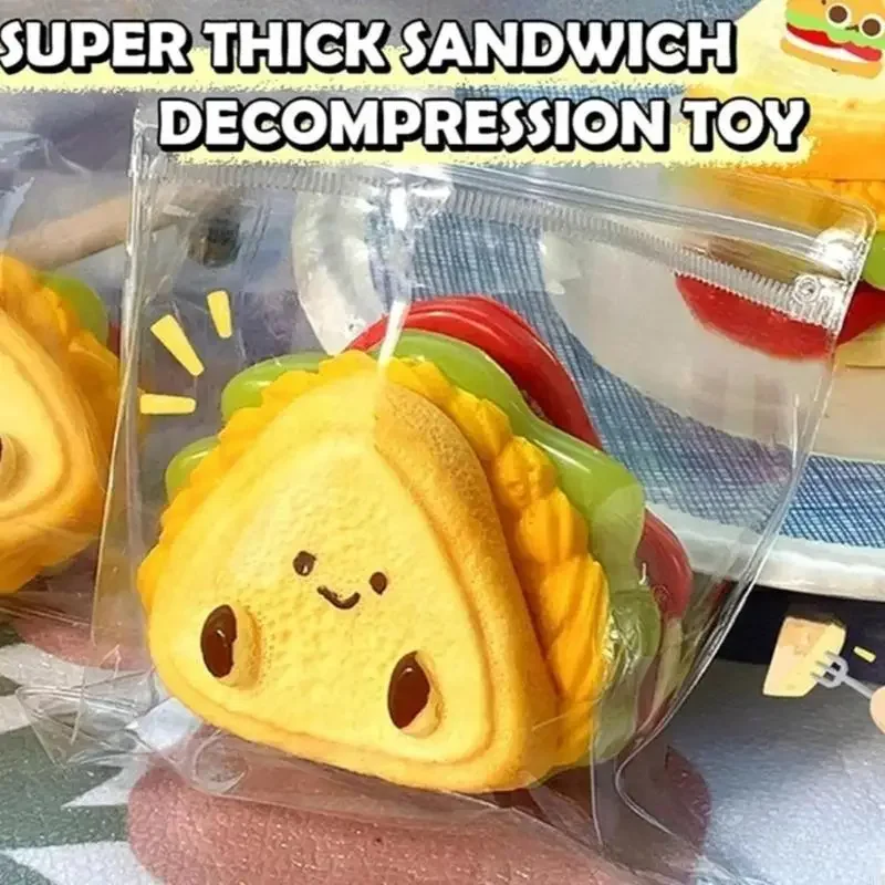 6 Lớp Bóp Bánh Sandwich Giảm Căng Thẳng Đồ Chơi Cho Cảm Giác Chơi Thức Ăn Chậm Bóp Đồ Chơi Cho Văn Phòng Giải Trí 15UB