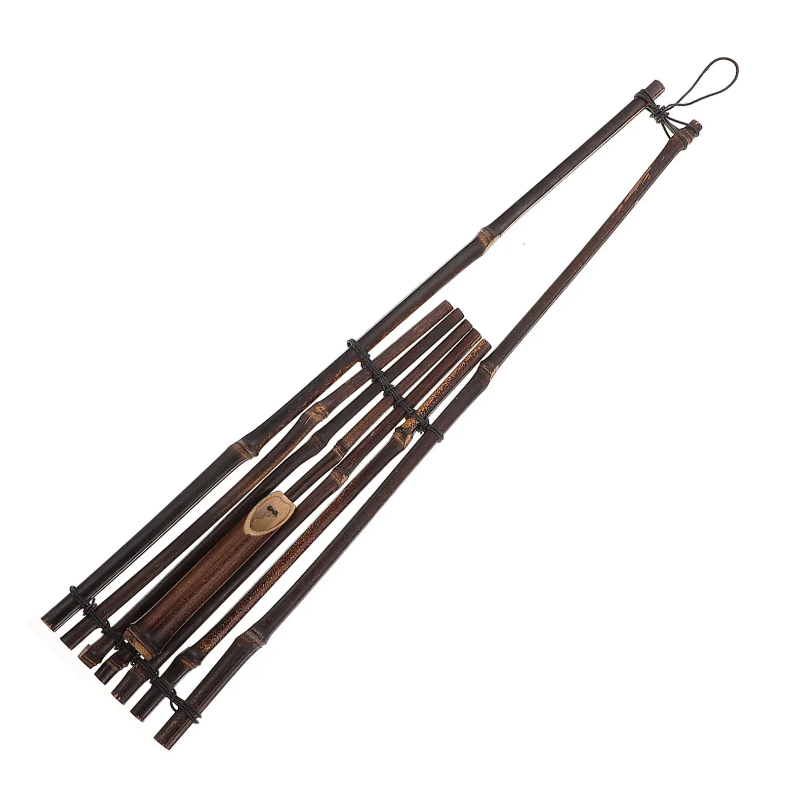 

1pc Zen Style Dried Flower Vase Vintage Chinese Wall Hanging Decor Bamboo Flower Arrangement Container Home Decor Living Room