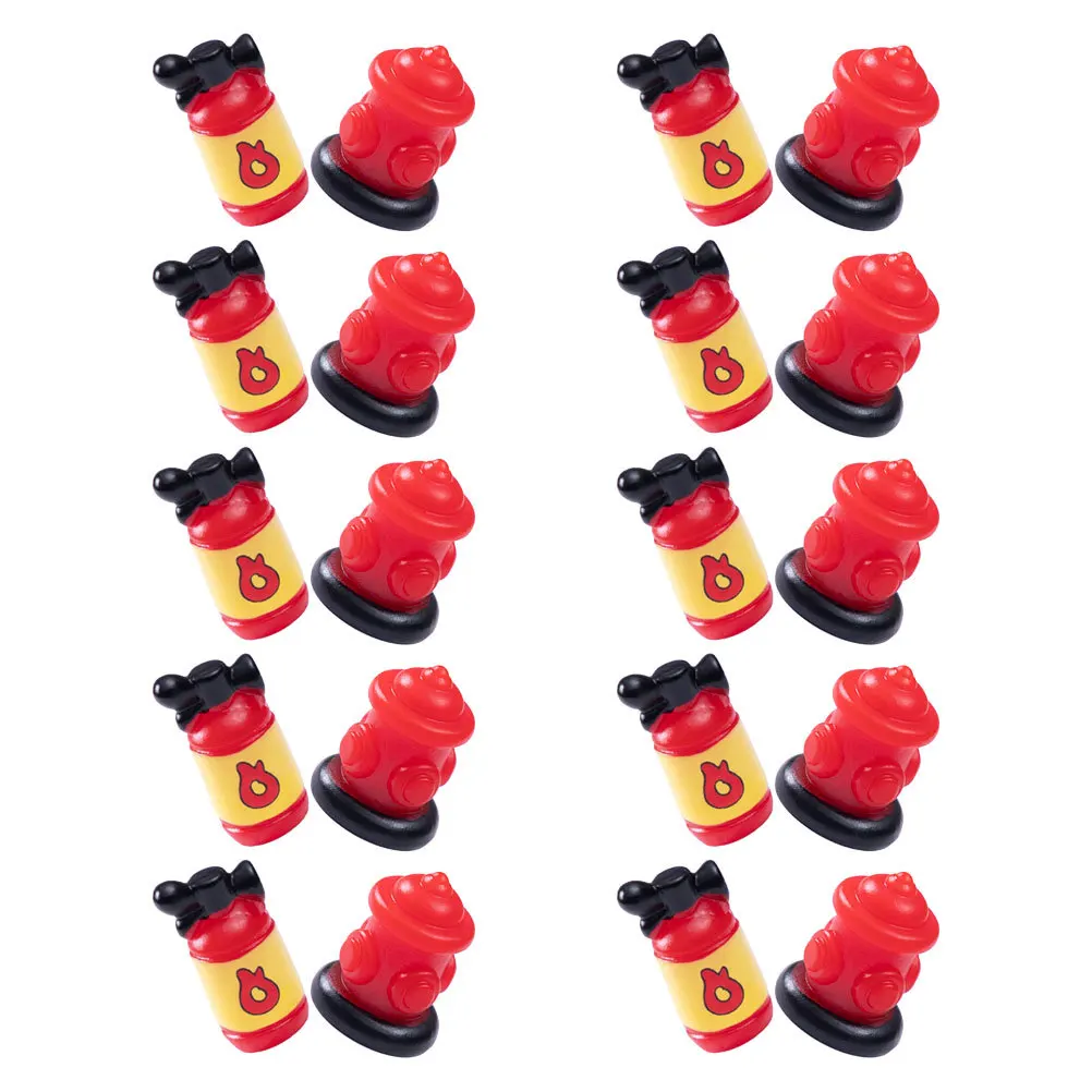 

20Pcs Mini Red Fire Extinguishers Hydrants for DIY Micro Scene Creative Miniature Landscape Desktop Home Decor