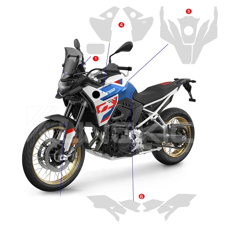 

PPF for BMW F900 GS Parts Complete Paint Protection Set Accessories F 900 GS 2024 2025 TPU Body Protection Sticker