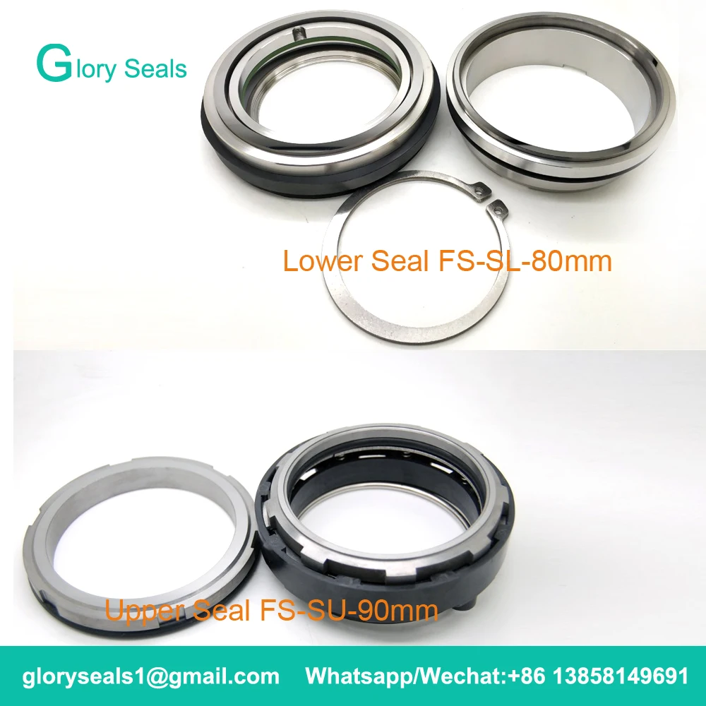 FS-SU-90 FS-SL-80 Mechanical Seals Upper + Lower Seal For Flygt 3230/3300/3305/3355/3356/3357/7050/7051/7055/7060/7061/7076/7556