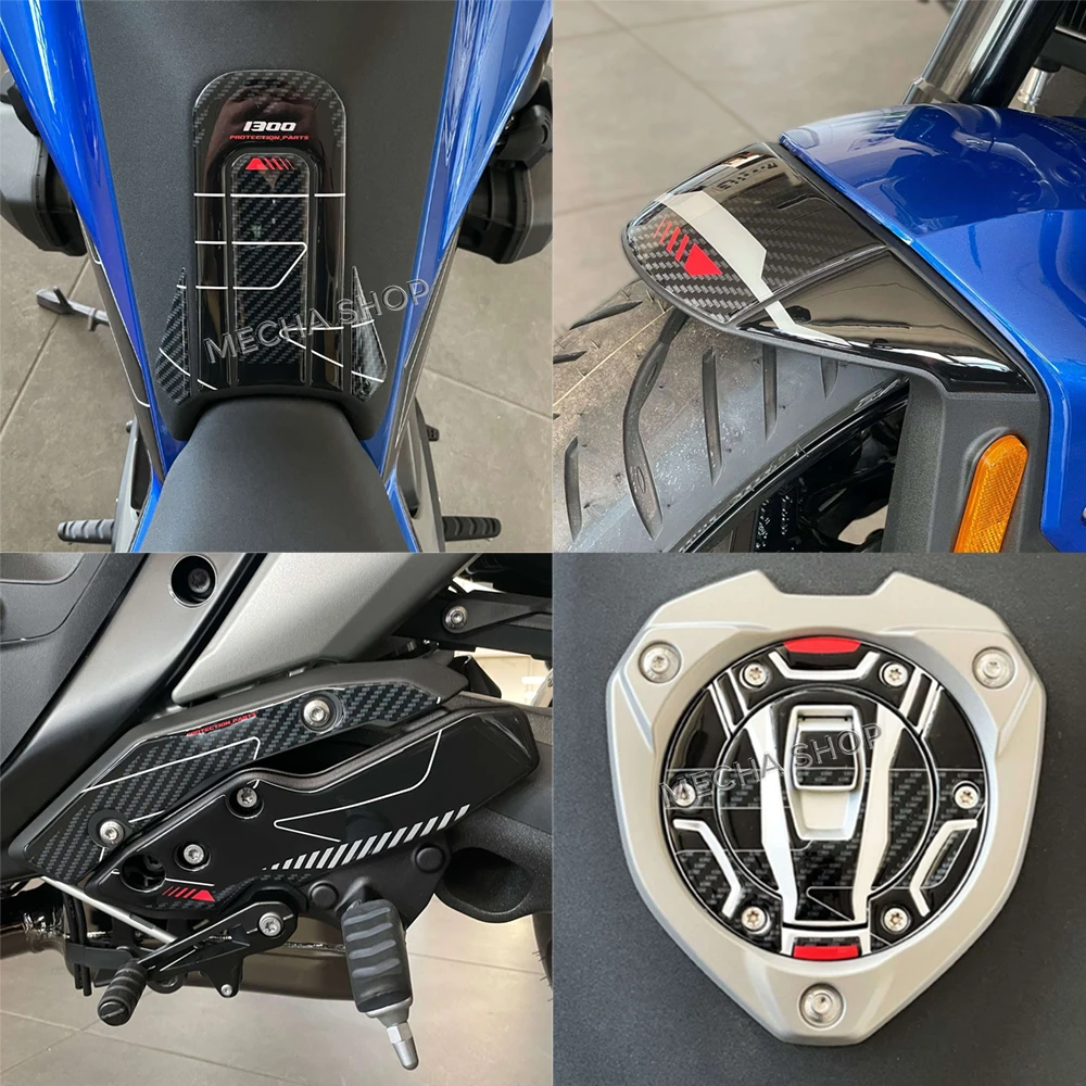 For R1300R R 1300 R 2025- Side Tank Pad Motorcycle 3D Resin Sticker Protection Kit