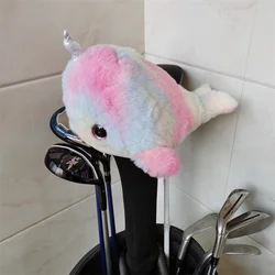 Cartoon Unicorn Whale Golf Driver Head Cover Plush Golf 460cc Wood Headcover