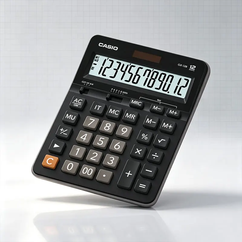 Casio GX-12B Fx-82ES-PLSA DH-12 DX-12B MX-120B/12B: draagbare, lichte wetenschappelijke rekenmachine met een compact ontwerp en voor twee doeleinden geschikt.