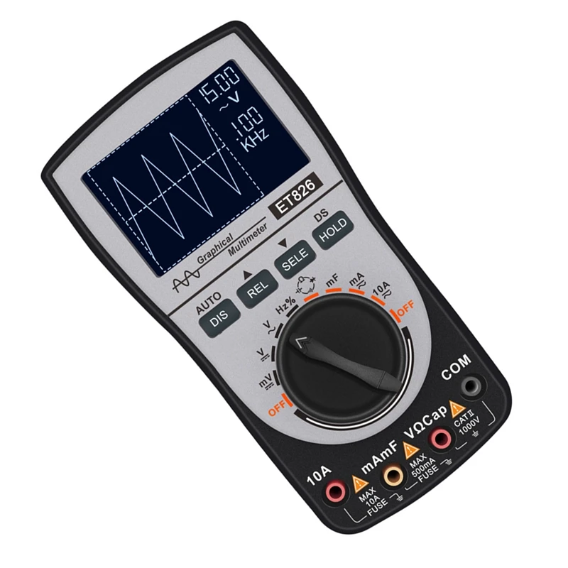 

ET826 Digital Multimeter Oscilloscope Auto Range Direct Current/AC Voltage Current Meter Capacitance Resistance Testers