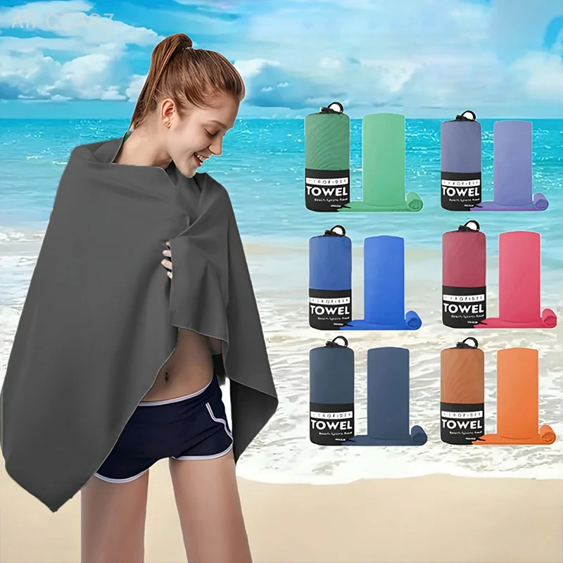 Toalha esportiva de secagem rápida 40x80cm, toalha multicolorida para natação, academia, fitness, acampamento, corrida, praia