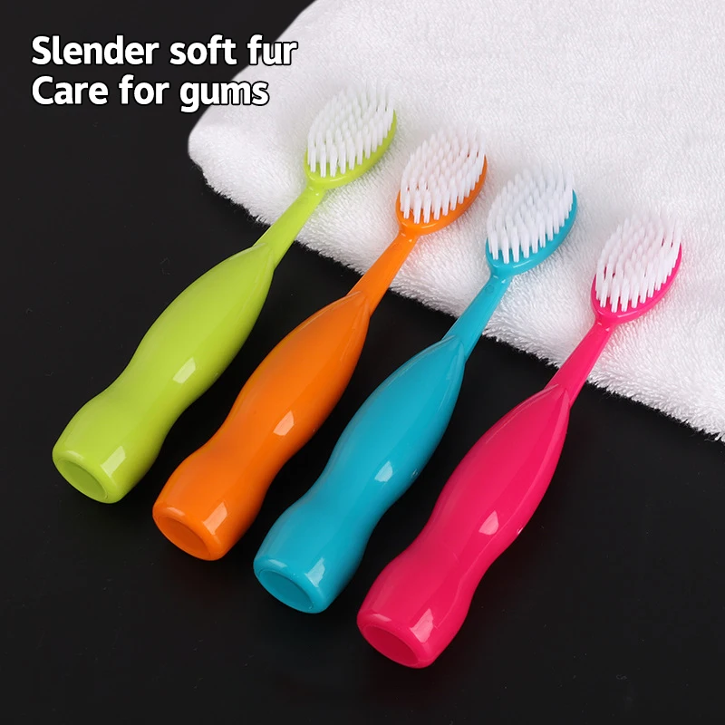 Brosse à dents à grosse tête pour les soins bucco-dentaires, livres oraux profonds, poils souples, brosse à dents manuelle pour couple, brosse à dents mignonne