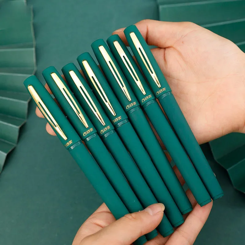 Lot Large Capacity Ink Gel Pens Geeen 0.7mm/1.0mm Writing Gel Pens Stationery for School Office Large Capacity Green Neutral Pen