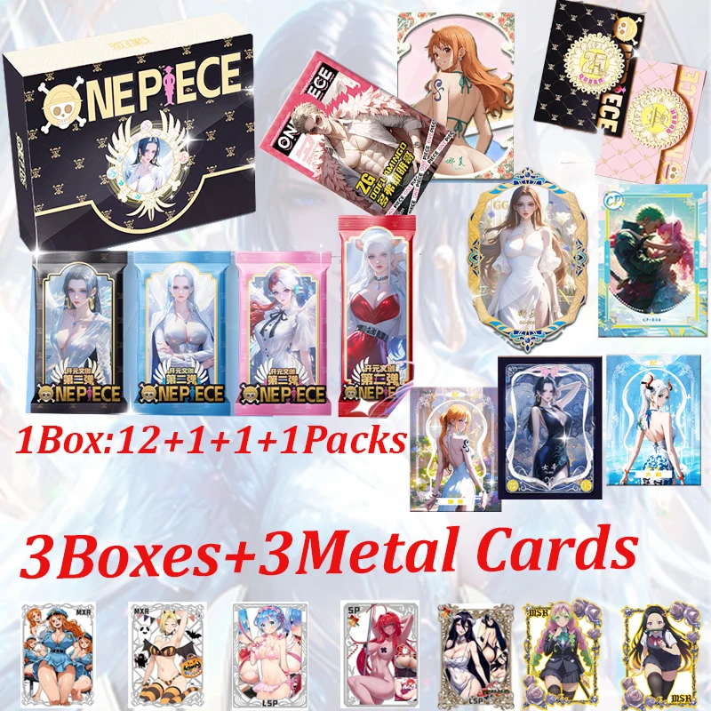 2025 Newest KAIYUN One Piece Card Hobby CCG Collectible Card Nami Yamato Zoro Doujin Booster Box Kids Toy Gifts