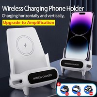 Wireless Charger Stand Pad Desktop Mobile Phone Holder Bracket 15W Fast Charging Station Dock Mount for iPhone Samsung Xiaomi LG