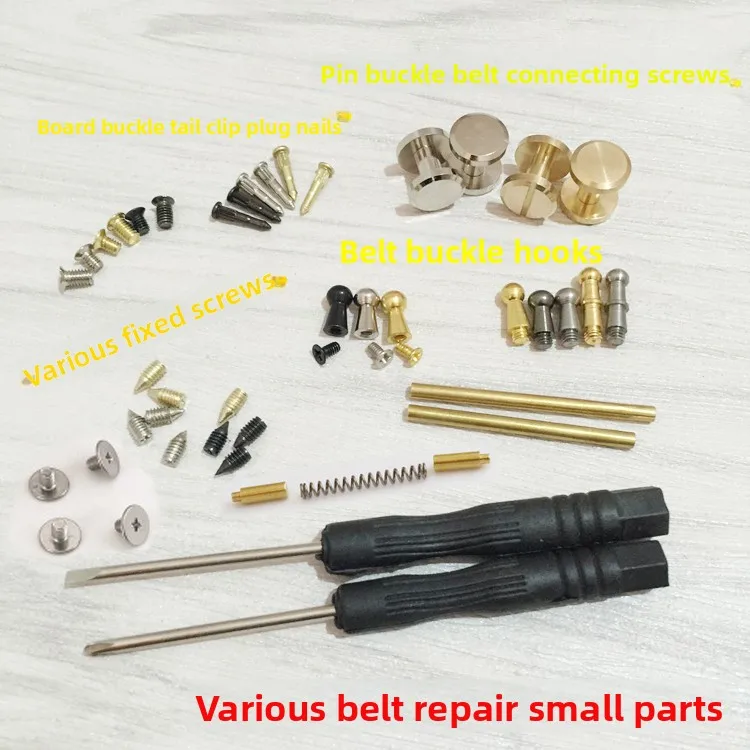Men's Belt Buckle Repair Screw Flat Head Buckle Strap Clasp Rivet Hardware Accessories for Waist Belt Maintenance