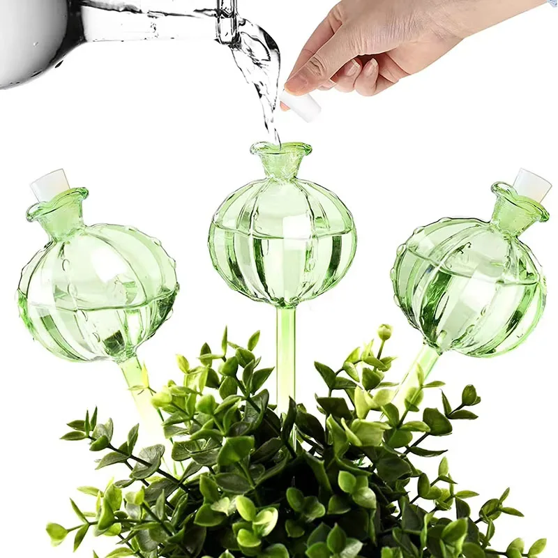 Simulated Glass Automatic Plant Watering Bulbs Shape Flower Plant Water Dripper Lightweight Plant Device Drip Irrigation JJ2943