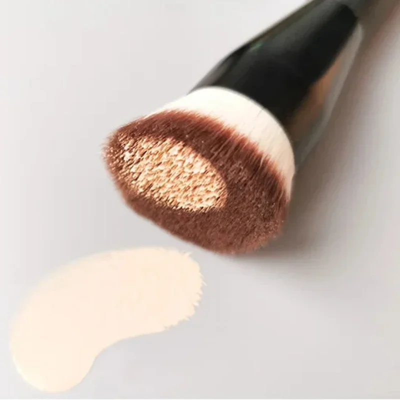 Brochas de maquillaje de base plana, pelo sintético de ángulo plano, base de contorno facial, crema líquida, bronceador, herramienta de maquillaje