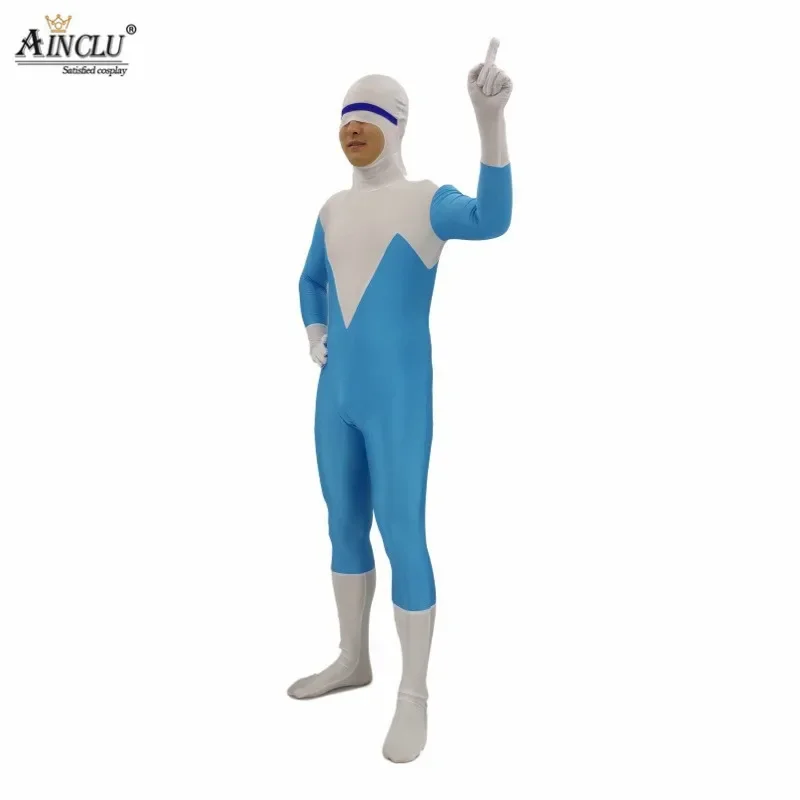 Boys Men Frozone Lucius Best Cosplay Costumes  Spandex Movie The Incredibles Bodysuits Jumpsuits