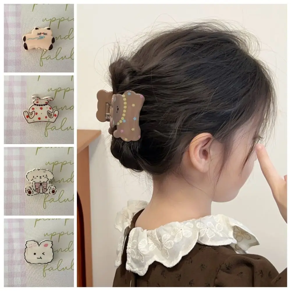 Cartoon Animal Hair Claw Spotted Cat Hair Clip Korean Style Ponytail Clip Kawaii Headwear Hair Ornament Apparel Accessories