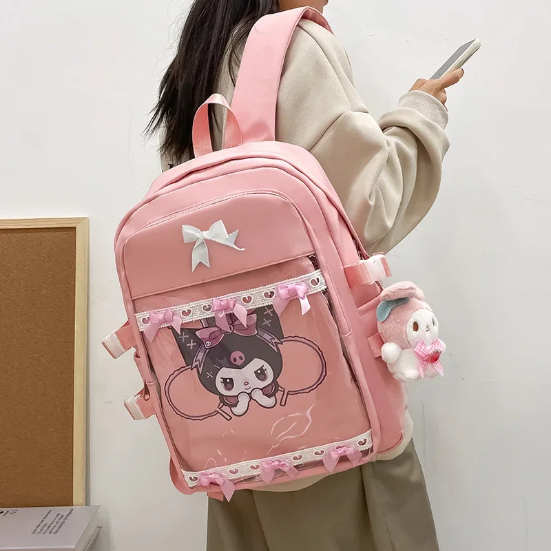 Sanrio neue Clow m Student Schult asche Jade hängen Hund niedlichen Cartoon wasserdicht große Kapazität Hallo Kitty Rucksack