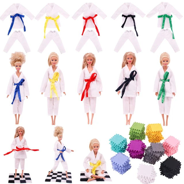 Fashion Doll Clothes Taekwondo Uniform Fighting Sports Sportswear Suit Cushion Accessories For Barbis Doll Clothes Girl ToyGift AliExpress