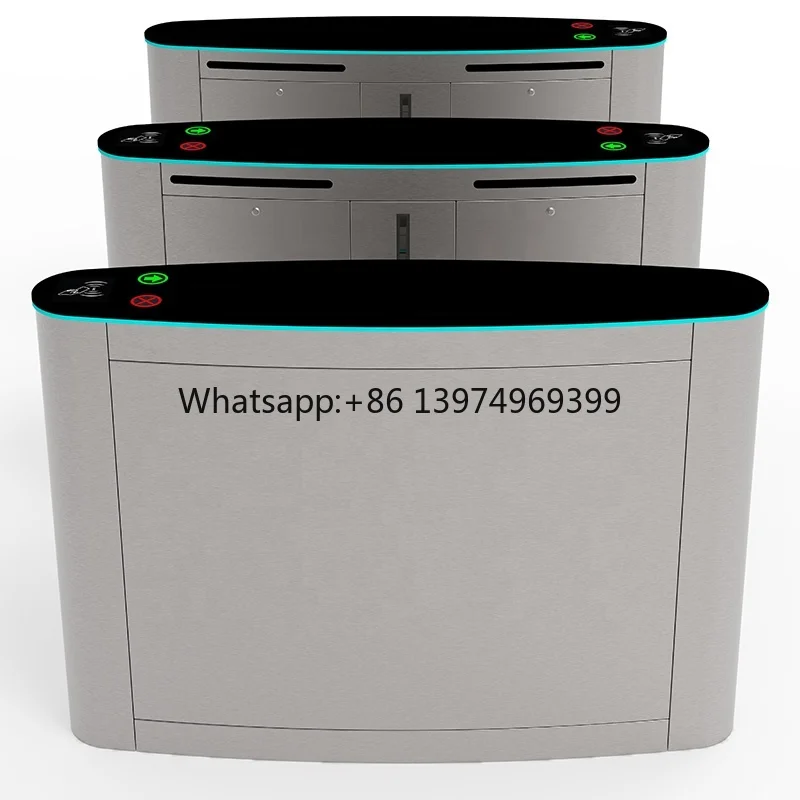 Anti-pinch smart flap barrier Bi-directional swing wing gate Facial recognition flap barrier