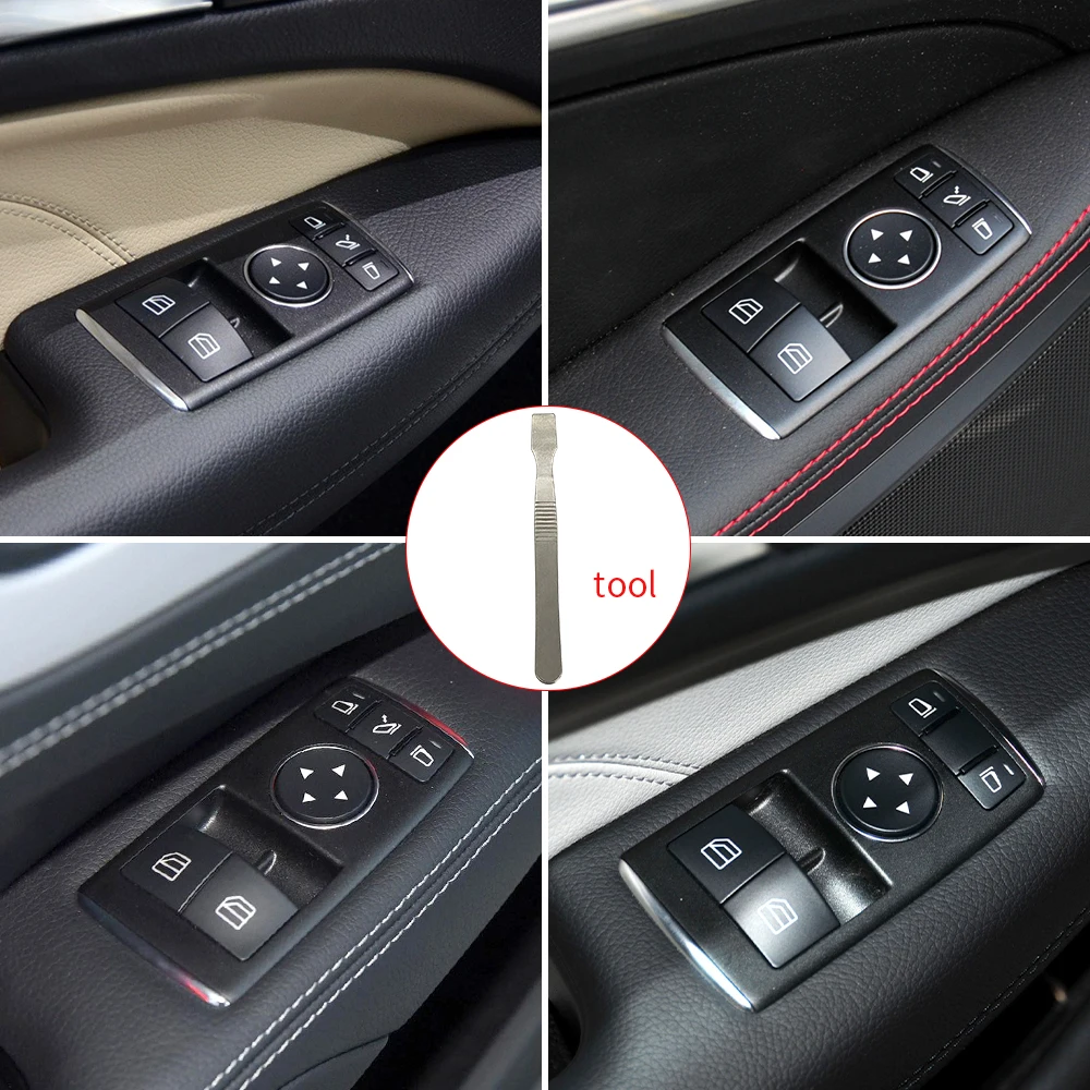 For Mercedes W172 W231 Class Car Electric Power Master Window Switch Button Cover Cap For  Benz SLK200 SLK300 Sl 350 SL400 SL500