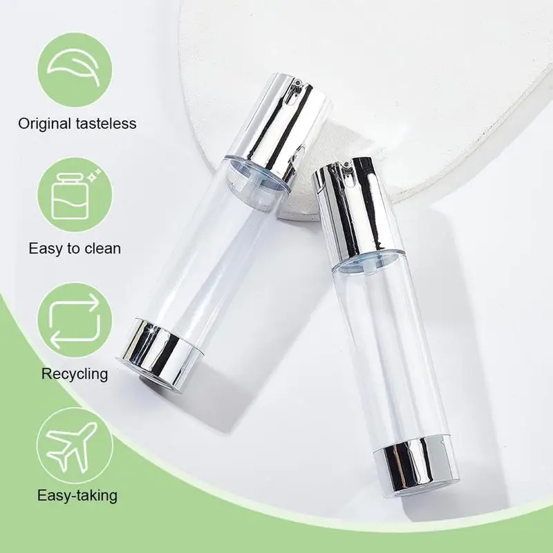 Moisturizer Container 50ml Portable Airless Pump Bottles Moisturizer Container Lotion Dispenser For Cosmetic Foundation Lotions