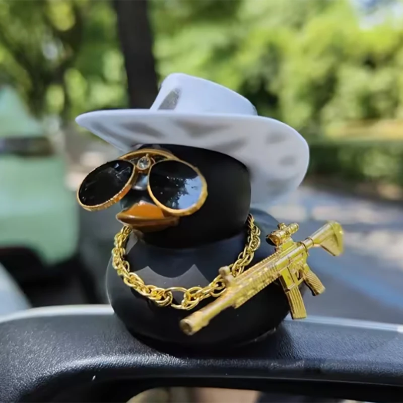 Rubber Duck Car Ornaments, Funny Rubber Ducks Car Dashboard Decorations Duck Car Accessories - view 5