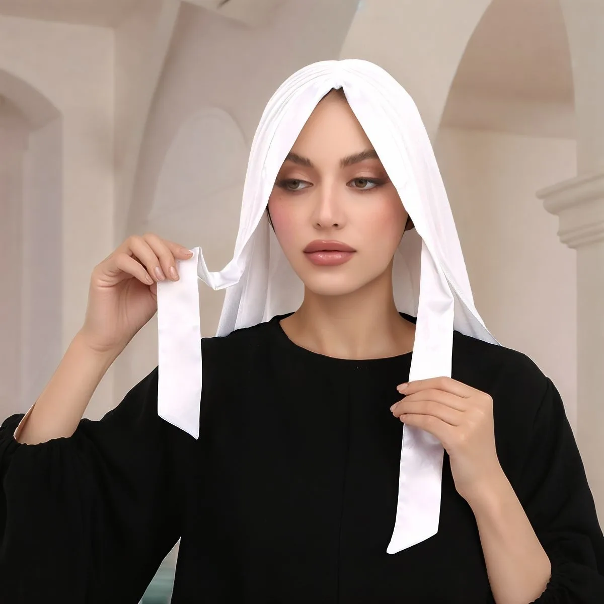 ラマダン ムスリム女性 ヒジャブ ジャージ スカーフ バンテージ 滑り止め イスラム ショール ターバン ラップ バンダナ ヘッドバンド ブファンダ フォーラード ターバンテ ムヘール