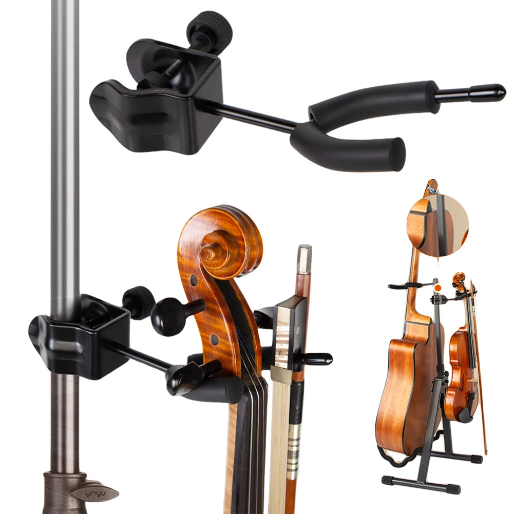 

Violin & Viola Stand Microphone Or Sheet Music Stand Violin and Viola Hanger for Stage Shows Or Practices at Home