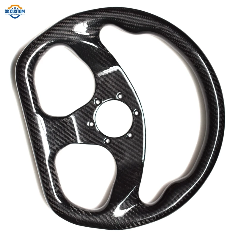 D Shape Carbon Fiber Steer Wheel Universal 320mm Flat Car Steering Wheel