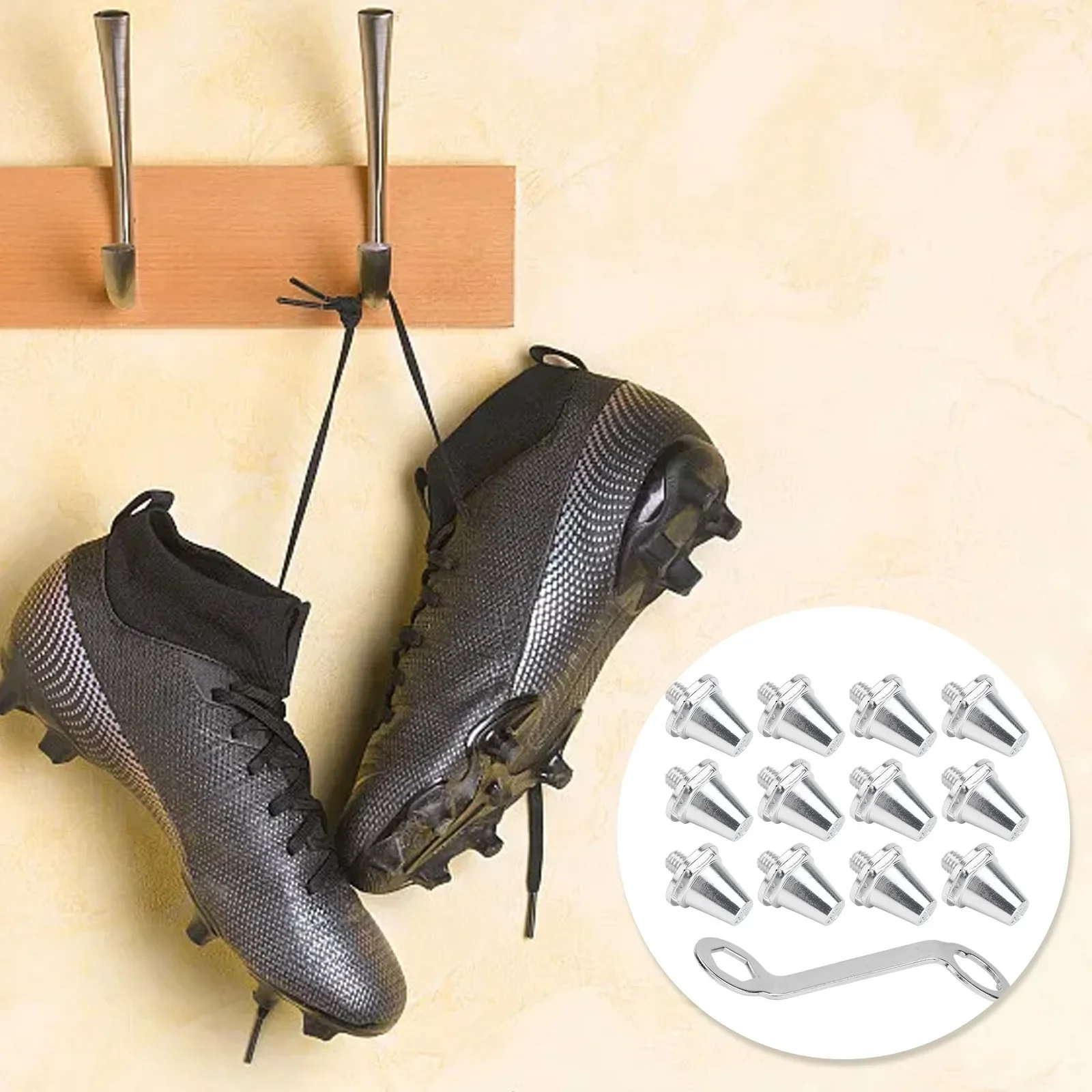 

Replacement Studs Football Boot Studs Shoe Studs Set Thread Size 5mm Aluminum Alloy Material For Athletic Training