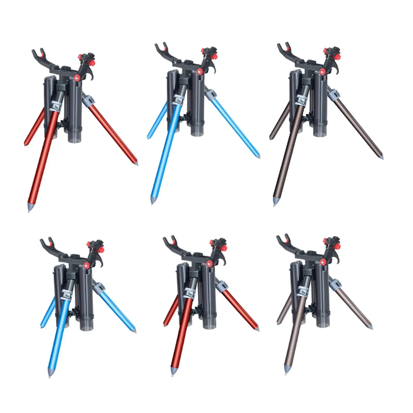 

Fishing Rod Tripod Bracket Pole Rack Easy to Carry Aluminum Alloy Adjustable