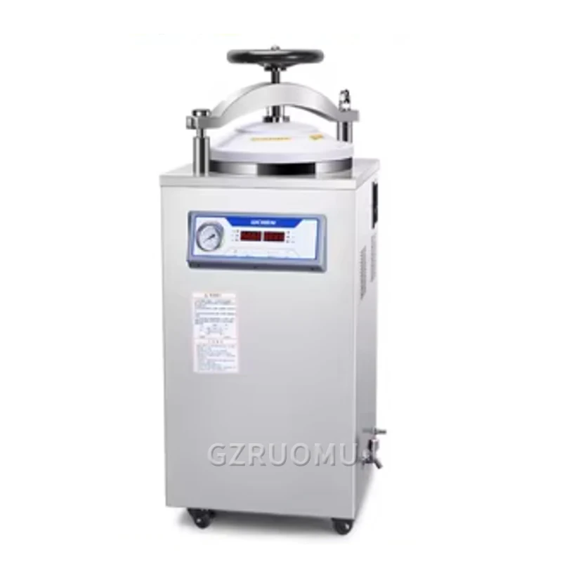 50L Lab High Pressure Steam Sterilizer Automatic Disinfection Sterilization Pot Equipment Vertical Medical Sterilization Machine