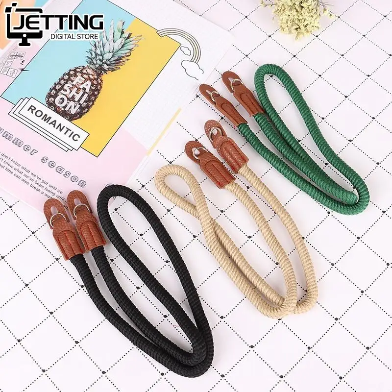 1Pcs Fashion Design Cotton Rope Camera Neck Strap Vintage Shoulder Strap Leather Lanyard